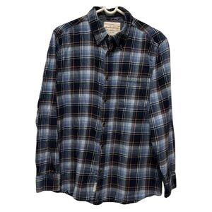 Weatherproof blue white and brown plaid flannel Men’s medium.